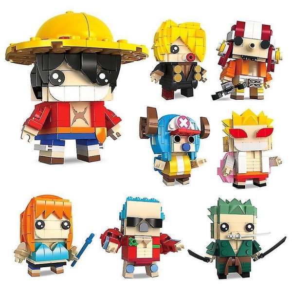 One Piece Rakennuspalikat Lelu Luffy Zoro Figuuri Naruto Rakennuspalikat Kakashi Palikkakuutio Lelu Pieniä Hiukkasia Lasten Palapeli 3