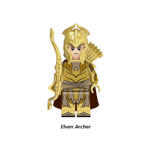 Middelalder Lord Of The Rings Serie Alve Garde Kriger Skytter Monterte Byggekloss Minifigurer Elf Guard Archer