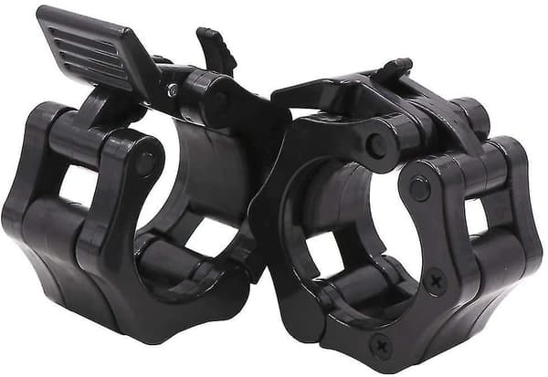 Weight Bar Collars, Locking 2 Inch Barbell Clamps black