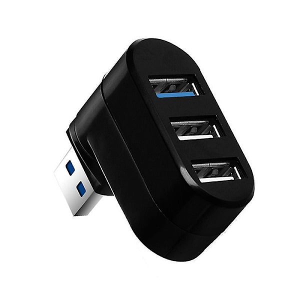 Mini 3 Port Usb 3.0 Hub High Speed Data Transfer Breakout Box Adapter For Pc Laptop Usb Hub Black