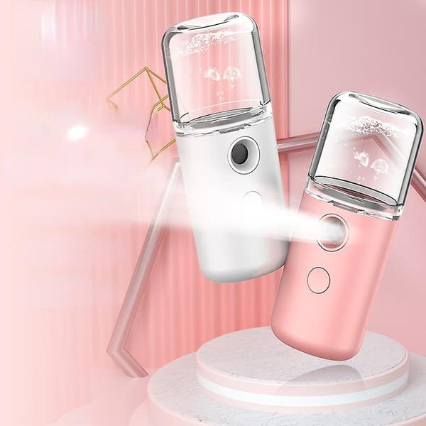Mini Nano Mist Spray Humidifier Mini Portable USB Water Replenisher Sprayer Macaron White