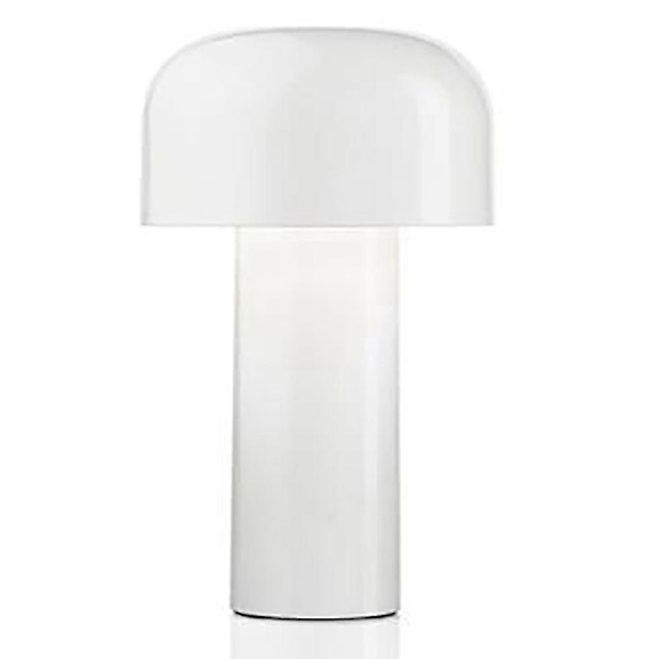 Mushroom Bordlampe Bærbar USB-lading Touch Bordlampe, hvit