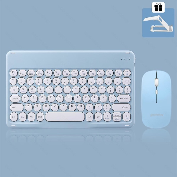 Ipad Keyboard And Mouse Combo, Wireless Bluetooth Keyboard BLUE C