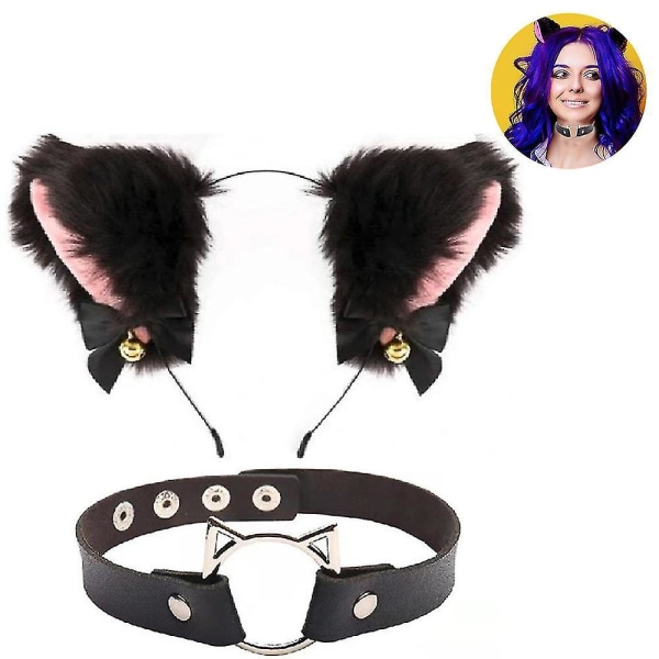 Kissa Kettu Tekoturkis Korvat Panta Hiusvanne Halloween Cosplay Style 4