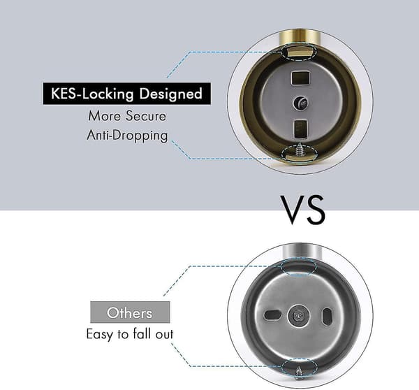 Badehåndklædekrog Frakke Krog Til Badeværelse Køkken Ingen Boring Vægmontering Sus 304 Rustfrit Stål Børstet Messing Brushed brass