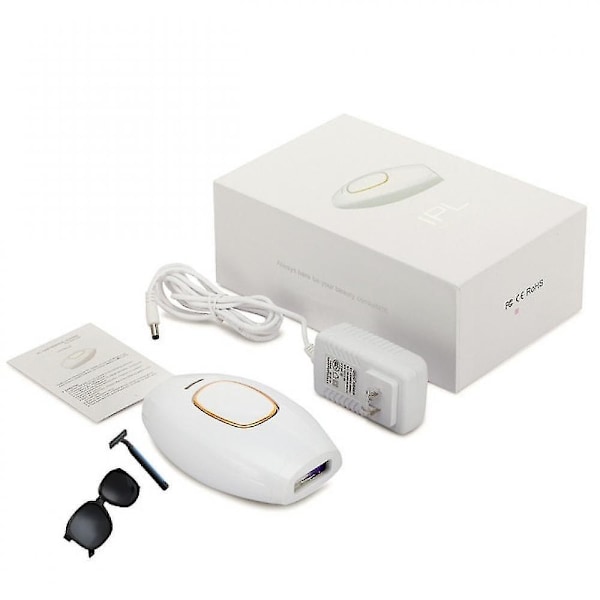 Hårfjerningslaser Epilator 300000 Flash Barbering og Hårfjerning Permanent Epilator white