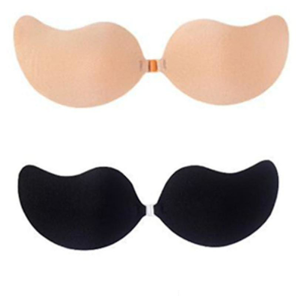 2 Pairs Strapless Sticky Bra Invisible Lift Up Backless Bra Adhesive Push Up Bra For Womens Cup B