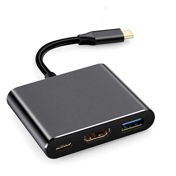 3-in-1 Adapteri USB Type C Hub USB-C Telakka