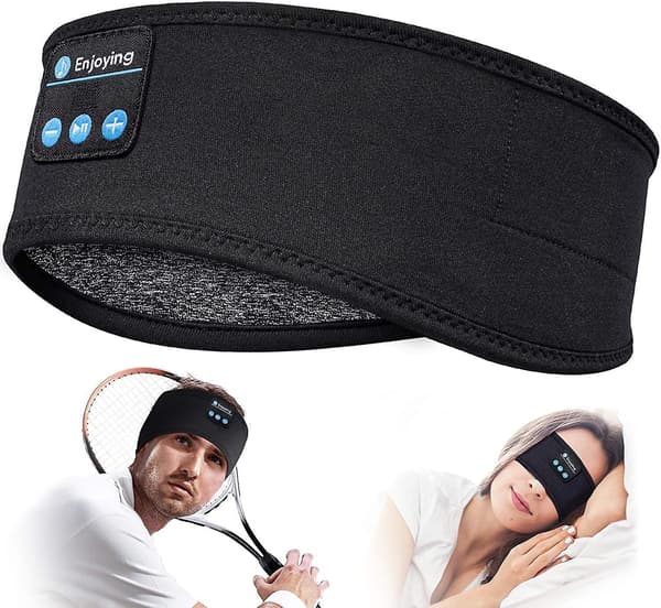 Wireless Sports Bt Headphones Headband Black