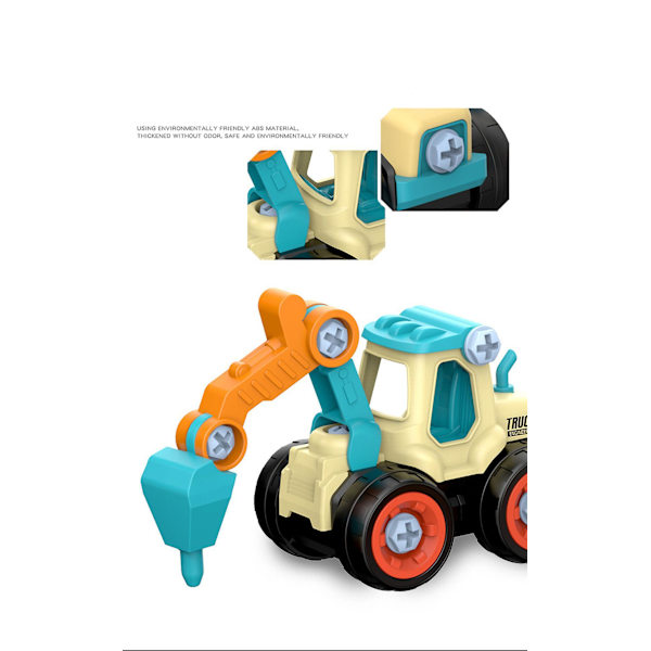Nut Disassembly, Loading And Unloading, Construction Truck, Excavator, Bulldozer,educational Toy Car Model