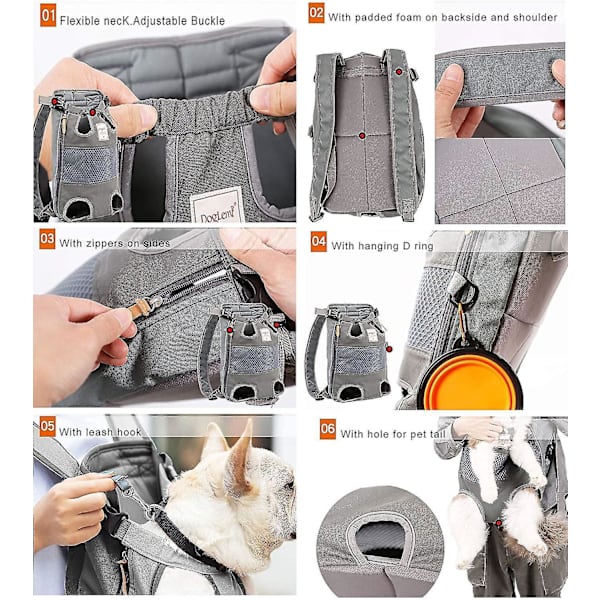 Dog Backpack With Adjustable Transport Bag Max 12kg