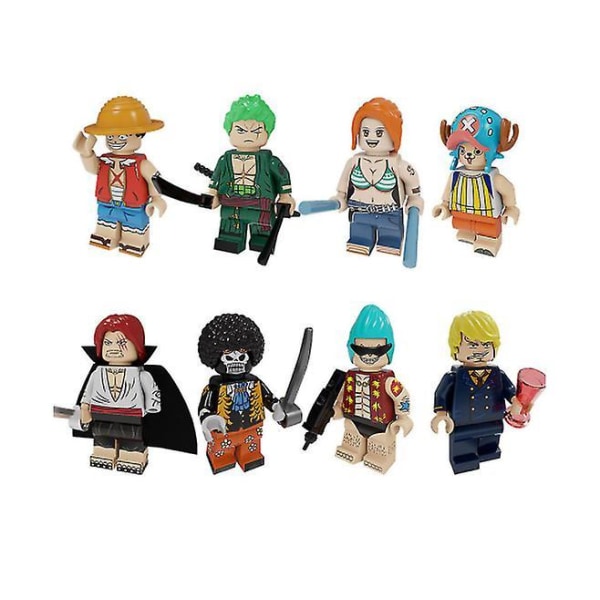 8pcs One Piece Assembled Building Block Mini  Toys