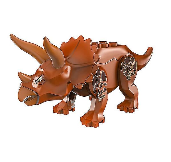 12pcs Jurassic Dinosaur Toys Small Building Blocks For Boys