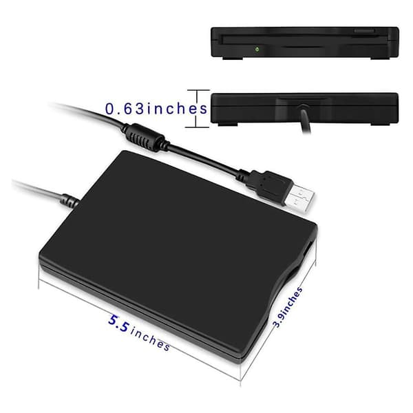 Bærbar 3,5 tommer USB Mobil Diskettestation 1,44MB Ekstern Diskettestation FDD til Laptop Notebook PC USB Plug-and-play Tilslutning