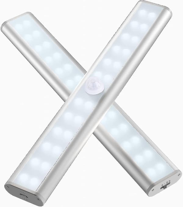 Rechargeable Led Motion Sensor Light, Wireless Closet Light, Emergency Hand Lamp, Child Night Light, Accent, Cool White 6000k2 Pcs