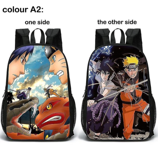 Naruto Double-faced School Backpack Black F