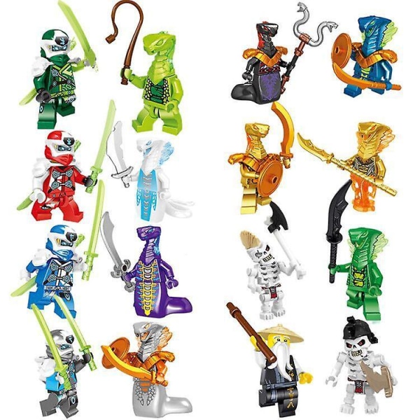16 Phantom Ninja Byggeklodser Dukker Samlede Minifigur Legetøj Type B