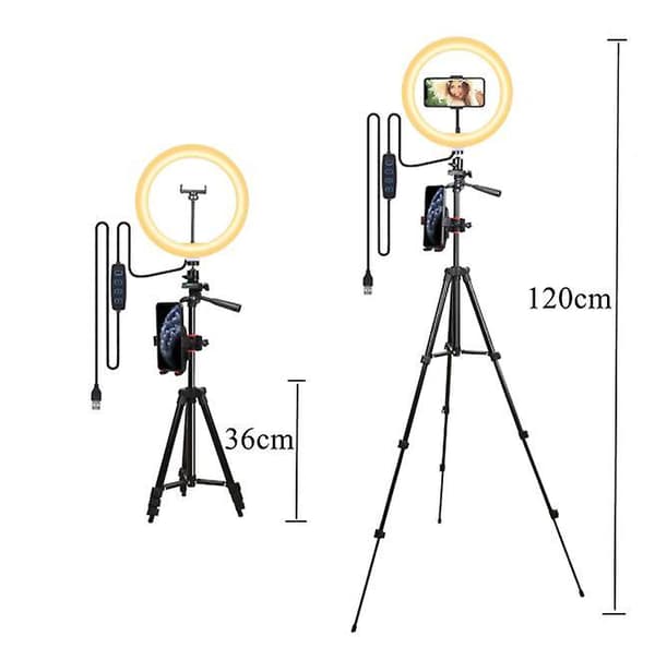 Ring Lamp Led Ring Light Selfie With Tripod Ring For Selfie Phone Video Photography Lighting A