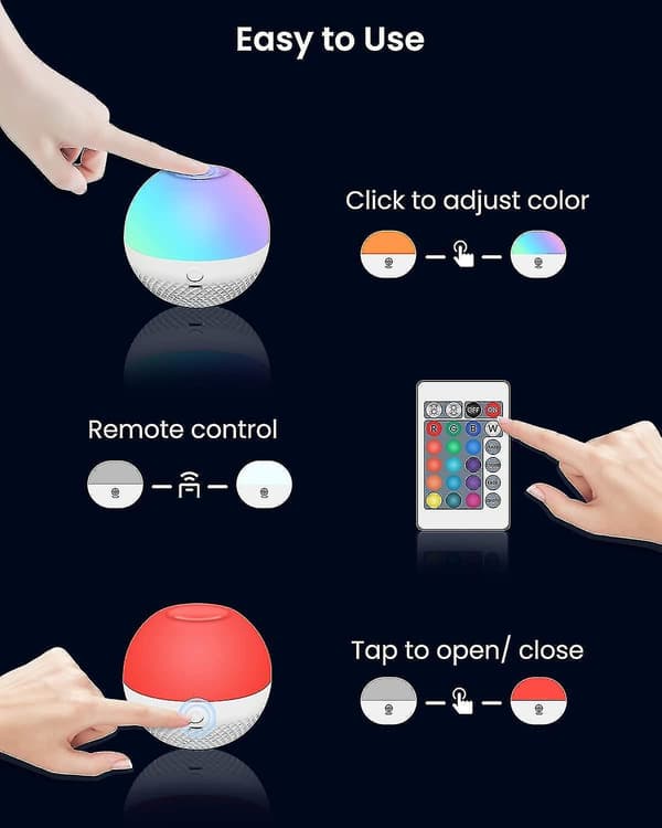 Led Night Lights Can Charge Remote Control Color Night Lamp