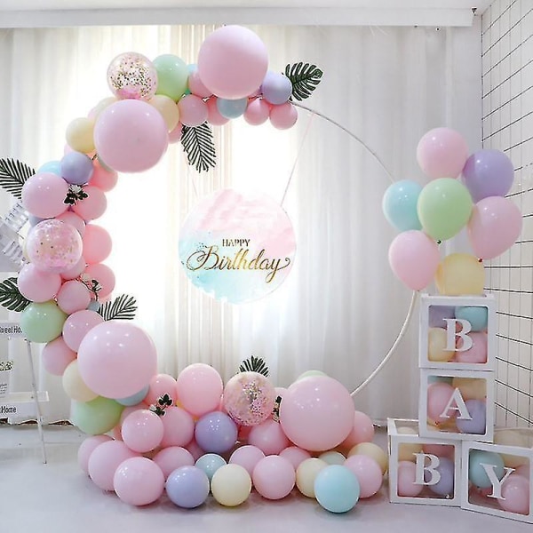 60/80/100/150cm Balloon Ring Round Big Balloon Arch Circle Ring Stand Holder Balloon Garland Background Frame Column Wedding 80CM