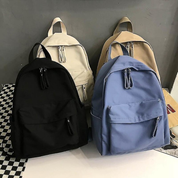 New School Bag Backpack Canvas Women Backpack Anti-theft Shoulder Bag For Teenager Girls School Backapck Blue