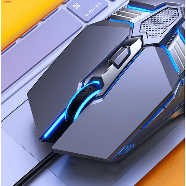 G12 Optisk Mus 6 Knapper USB-Grensesnitt 3200dpi Makroprogrammering Mekanisk Mus For Gaming Black