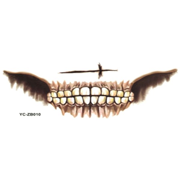 Halloween Mouth Tattoo Stickers Horror Lip Diy Decoration J