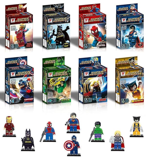 Superhero Set Small Particle Assembled Building Block Toys