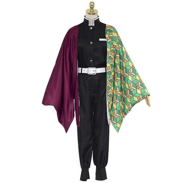 Børne Anime Demon Slayer Cosplay Kostume Sæt Tanjirou Nezuko Outfit Tomioka Giyuu 11-12 Years