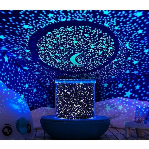 Children's Night Light Designed With Led Star Projector Remote Control And Timer Blue