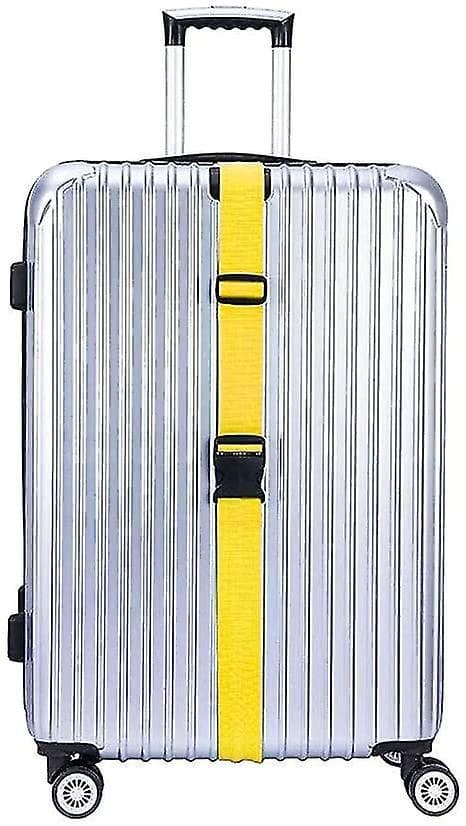 4 Pakke Bagasjestropper For Kofferter Stropp Reisebelter Tilbehør Yellow