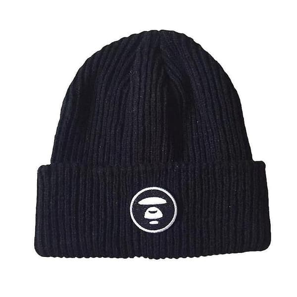 Varm Vinter Unisex Strikket Lue Hatt 3 Black