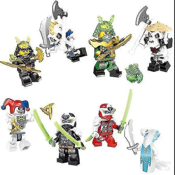 Sæt med 32 stk. Ninjago Mini Figurer Kai Jay Sensei Wu Master Byggeklodser Legetøj