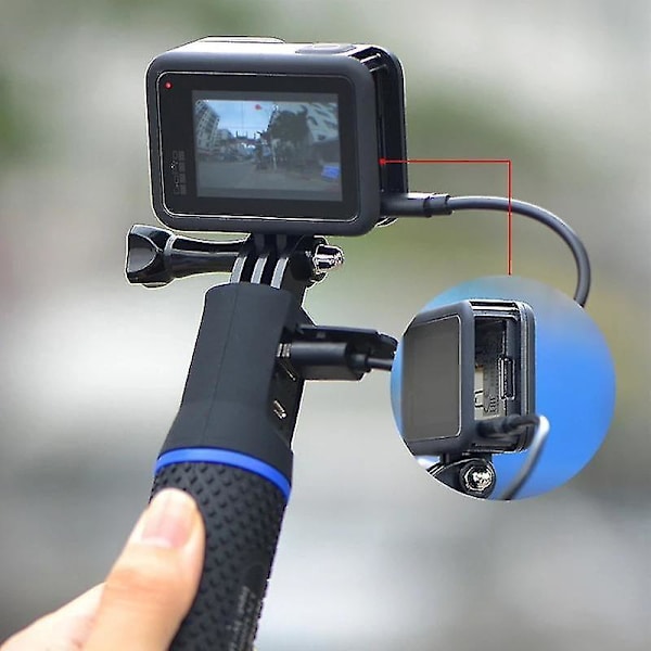 Ny 2-i-1 Selfie Stick & Powerbank 5200mah Batteri Håndgreb Tripod F Standard
