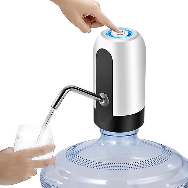 Bottled Water Dispenser With Automatic Usb Charging Pump, Suitable For Outdoor Or Kitchen (white)