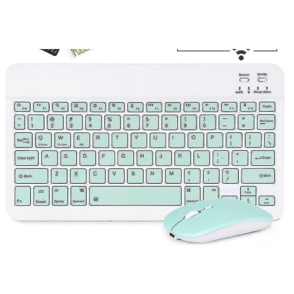 Mini Wireless  Tooth-compatible Keyboard And Mouse, Wireless Keyboard And Mouse Set For Home, Office Lavender-mouse 10 inch