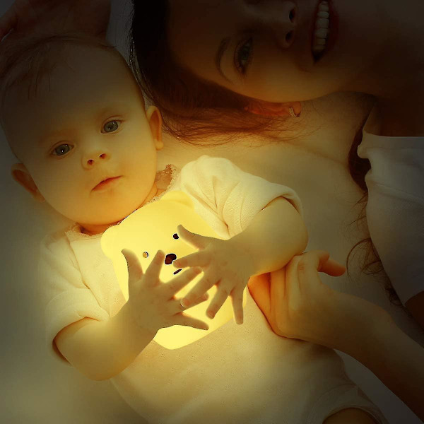 Rechargeable Bear Silicone Night Light With Touch Sensor And Remote Control