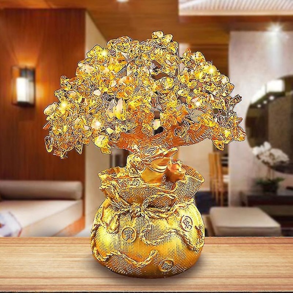 Feng Shui Penge Træ Kontor Hjem Bord Feng Shui Dekoration Krystal Penge Træ For Rigdom Og Held