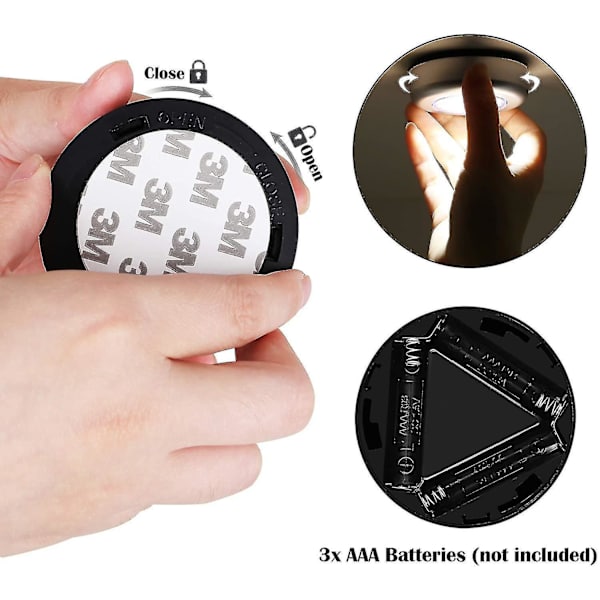 Night Lights Led Lamp 6pcs Self-adhesive Led Spot Lamp Additional Lighting For
