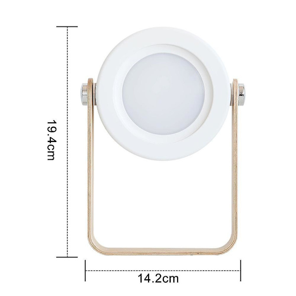 Kannettava LED-pöytävalaisin, 4000 mAh ladattava akku USB-portilla