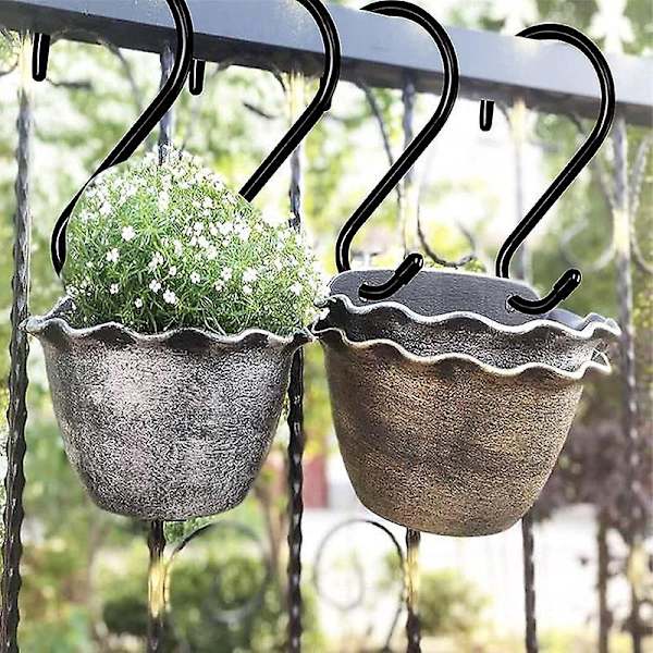 12-pack S-hooks For Hanging, Anti-slip Rubber Coated S-hooks