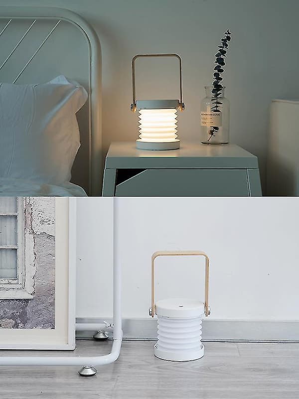 Retractable Led Touch Lamp Folding Telescopic Night Light Lantern Table Lamp White