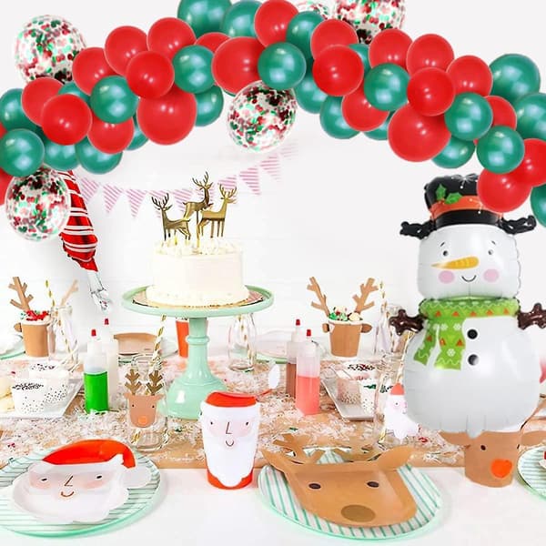 Latex Balloon Chain Christmas Arch Balloon Snowman Santa Candy Balloon Set E