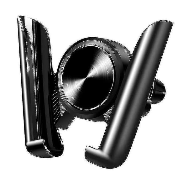 Bilholder til mobiltelefon, luftventilbeslag, universal biltelefonholder (sort)