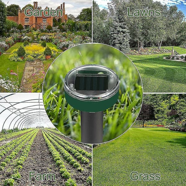 2pack Solar Power Ultrasonic Mice Gopher Mole Pest Snake Repellent Repeller