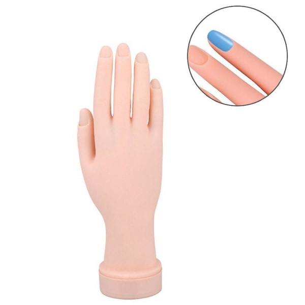 Right Hand Practice Hand For Acrylic Nails, Fake Hand For Nails Practice, Flexible Bendable Mannequin Hand, Fake Hand Manicure Practice Tool(without P