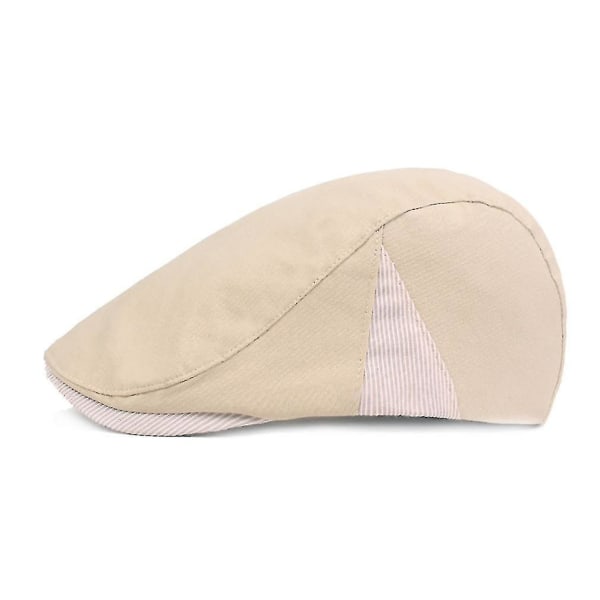 Tynn Stripet Flat Cap Herre Sommer Beret Solskjerm Pustende