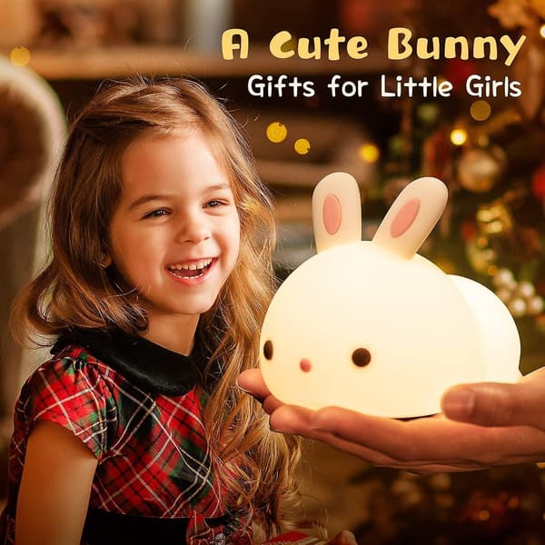 Kids Night Light,rechargeable,touch Rabbit Led Baby Night Light,portable Silicone,usb