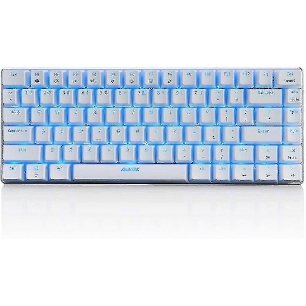 Qwert Ak33 Mechanical Keyboard 82-key Anti-ghosting Gaming Keyboard Blue/black