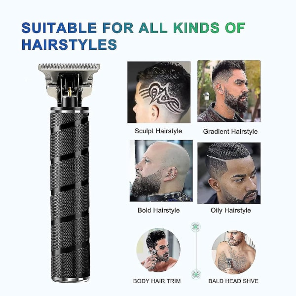 Hair Clippers Men, Professional T Blade Hair Trimmer, Precision Beard Trimmer, Cordless Electric Haircut Clippers For Adult Kids, Adjustable Grooming